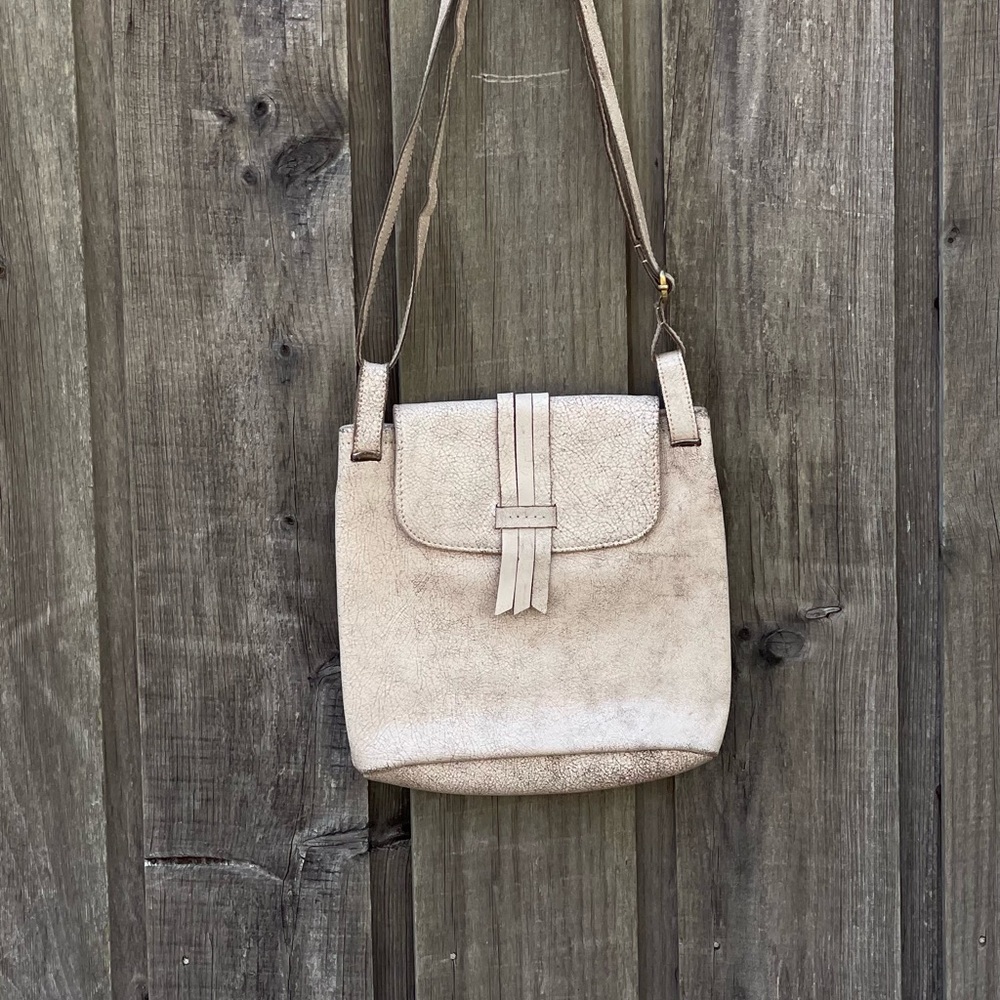 NEW! Latico Leather white crossbody bag